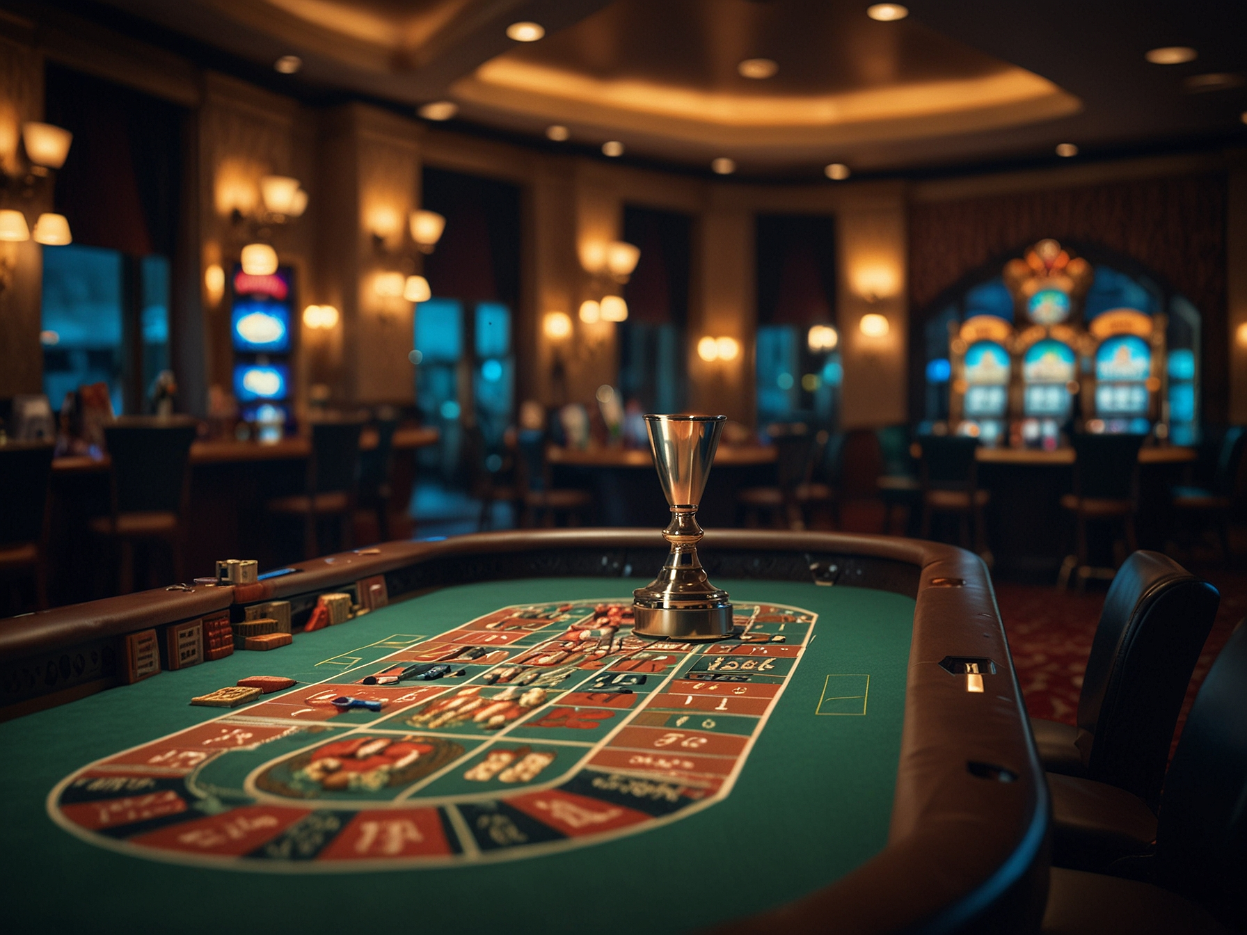 Luksusowy stół VIP w kasynie na żywo